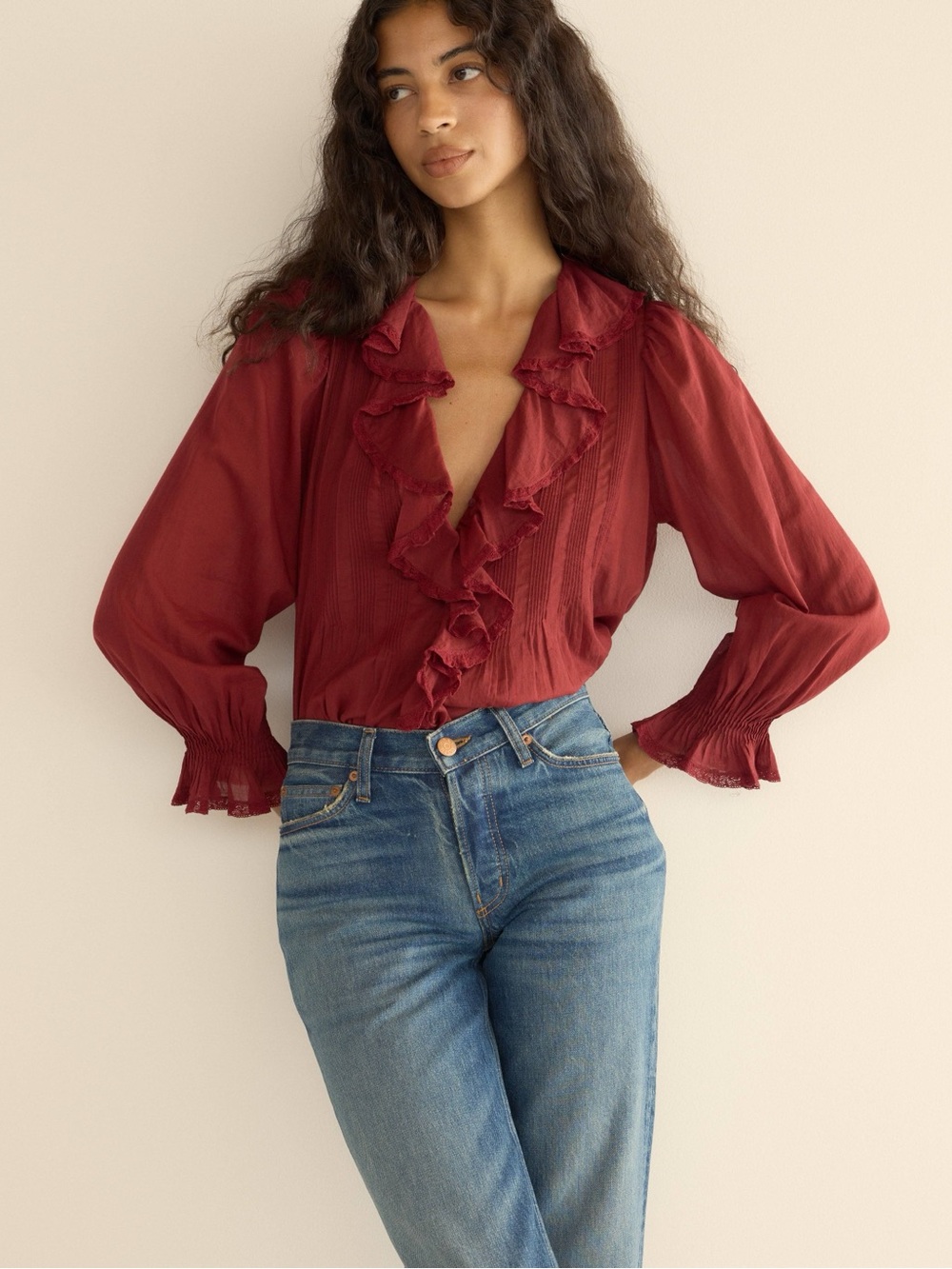 Doen Hardy Top, Deep Crimson, Medium
